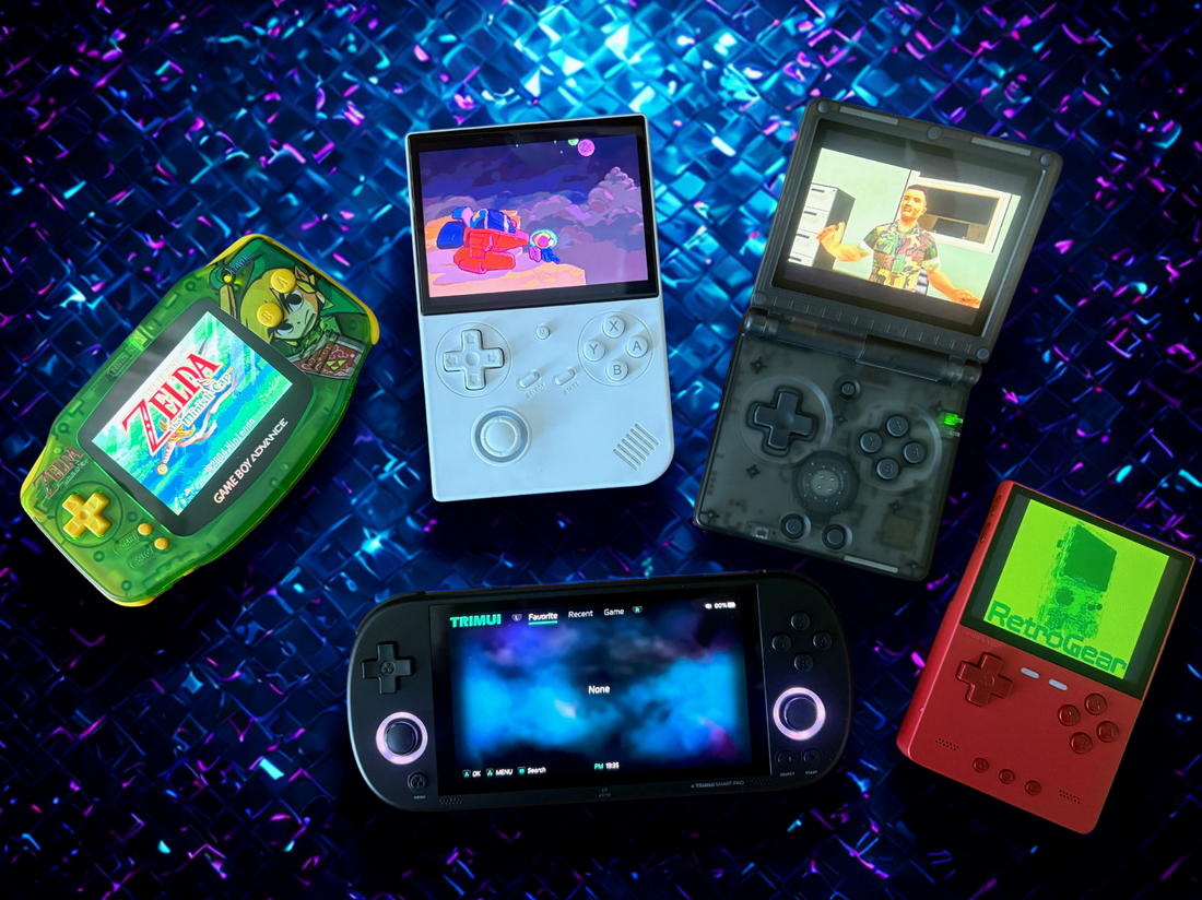 Collection of retro handhelds